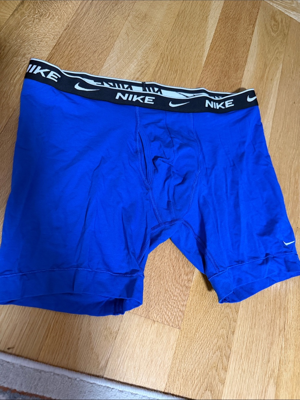 Nike Men's Royal Blue Boxer Briefs with Black Logo Waistband.Cotton